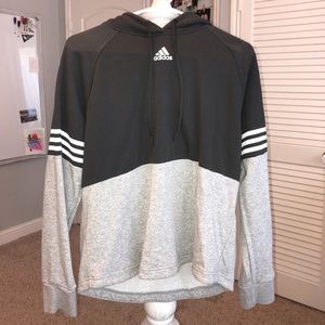 Adidas Black, Gray & White Hoodie